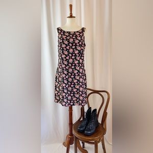 Betsy Johnson Y2K Rose Print Shift Dress MED